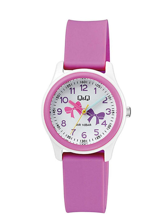 Q&Q Аналогов Детски Часовник 32 mm Розов със Си...