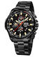 Forsining Men's Watch 22mm Automatic with Black Metal Bracelet