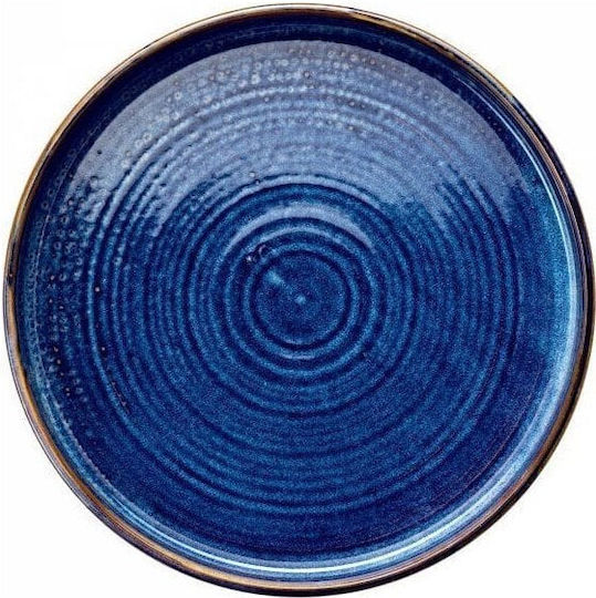 Verlo Teller Suppe aus Porzellan Blau mit Durchmesser 25cm
