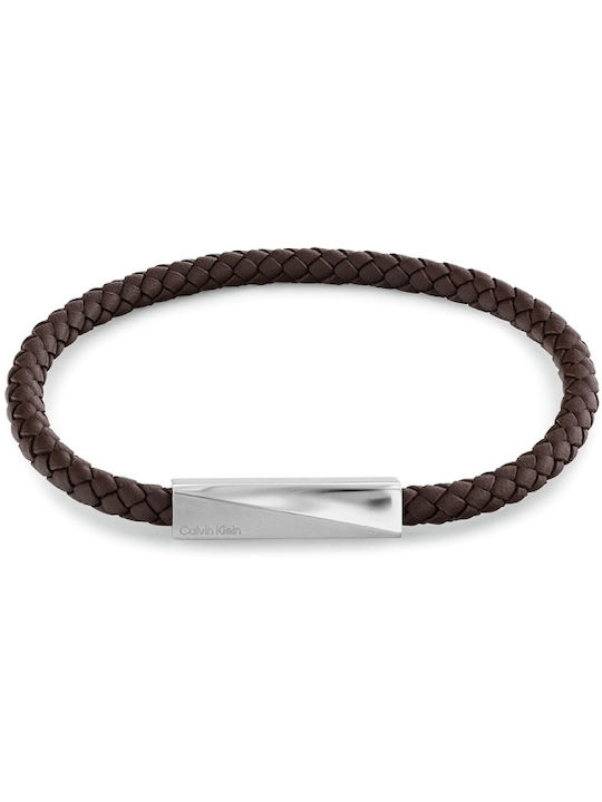 Calvin Klein Ανδρικό Βραχιόλι από Δέρμα 19.5cm