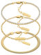 Calvin Klein Women's Set Bracelets Made of Gold Plated Steel with Zircon 17cm