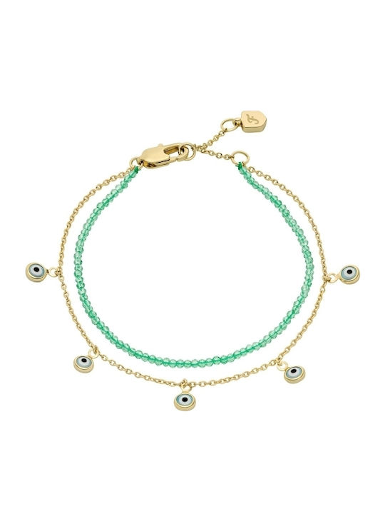 Fossil Damen Armband mit Design Auge Vergoldet