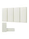 3D Wall Panels Adhesive Beige 23.6x11.8cm 4 Pieces