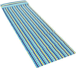 Faltbare Strandmatratze Schaum Ultra-leicht Kissen Tragegriff 60x180cm Blau Gelb Faltbare Strandmatratze Schaum Ultra-leicht Kissen Tragegriff 60x180cm Blau Gelb