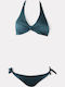 Set Bikini mit Abnehmbarer Verstärkung Türkis