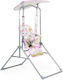 Moni Metal Kids Swing with Protector and Seat Belt Funny for 6+ Years Pink