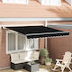 vidaXL Awning fabric Black