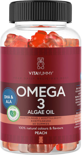 VitaYummy Омега 3 Масло От Водорасли 250мг 60 Желета С Вкус Праскова