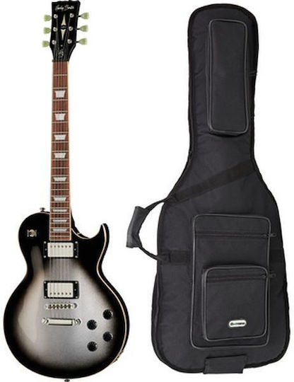 Harley Benton Ηλεκτρική Κιθάρα Single Cut με HH Διάταξη Μαγνητών Silver Burst με Θήκη
