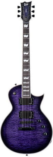 ESP Chitară Electrică Tăietură unică cu HH Configurație Doze See Thru Purple Sunburst
