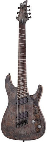 Schecter Omen Elite-7 Elektrische Gitarre Stratocaster Grau