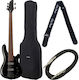 Harley Benton Elektrischer Bass Bk Progressive Bundle Bundlos