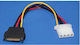 Power Sata Cable Vcom Ce359 Sata 15pin Molex 4pin 0.15m