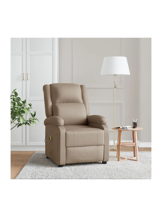 Relax Massage Armchair with Footstool Made of B...