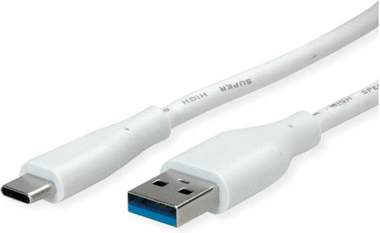Roline Кабел 11.99.9036 USB A M към USB C M 3м Бял