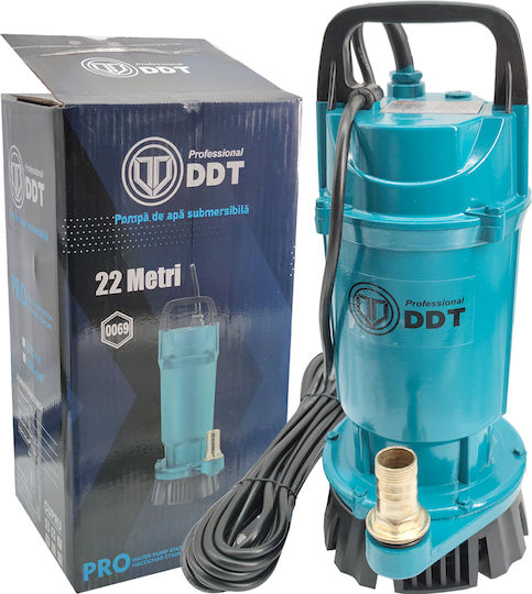 Pompă submersibilă pentru apă curată Ddt Qdxs-0.6f 600 W 3 m³/h 2860 rpm 22 metri