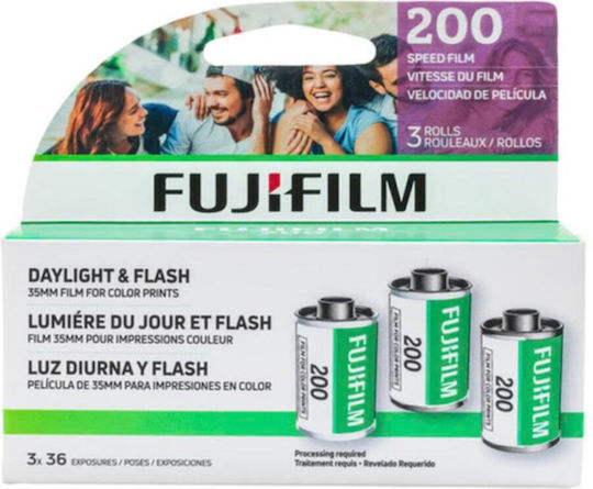 Fujifilm Fotopapier 200 X3 Pack 35mm 200 Iso 36 Blatt