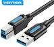 Vention Coobg кабел USB-A мъжко към USB-B мъжко 1.5м черен 5 Gb/s