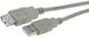 Vcom Cu202-1.5m кабел USB A мъжки към USB A женски 1.5м сив, никелирани конектори