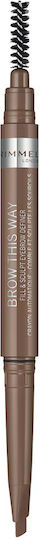 Rimmel Brow This Way Μολύβι για Φρύδια 002 Medium Brown 2.4gr