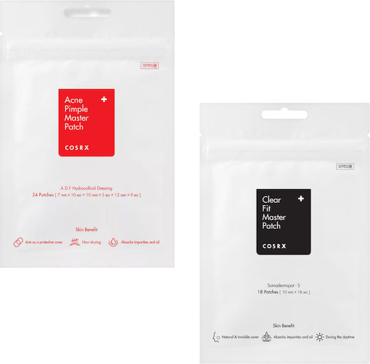 Set mit 24 Akne-Pickel-Pflastern, Clear Fit Master Patch 18 Stück Cosrx
