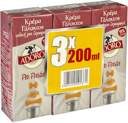 Adoro Per Pasta Κρέμα Γάλακτος 3x200ml