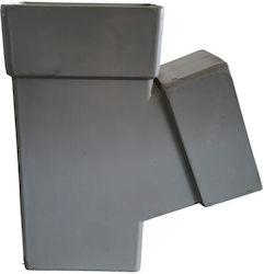 Side Branch 6x10 6x10 67.5° PVC-U Gutter Grey