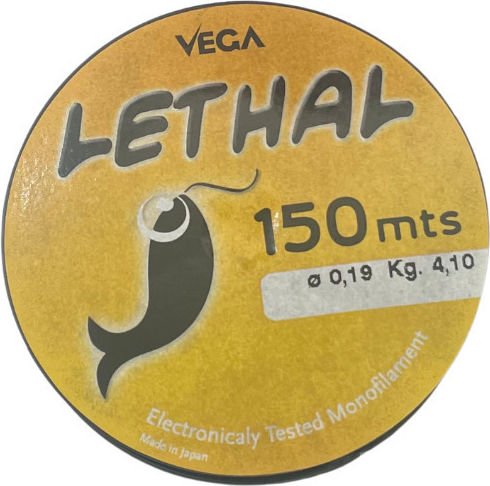 Πετονιά Vega Lethal 150m Διάφανο 0.19mm