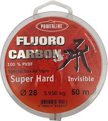 Powerline Super Hard Fluorocarbon Fishing Line 50m Transparent 0.18mm