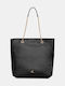 Minimal Monogram Women's Bag Tote Handbag Black
