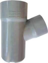 Ημιτάφ Συστολικό Αποχέτευσης Fasoplast Γκρι Pvc U 67 5° Φ125-φ100