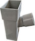 Vertical Tee 6x10 Φ050 67.5° PVC-U Gutter Grey