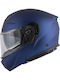 Kappa Moto KV50 Matt Blue Motorcycle Helmet Flip-Up ECE 22.06 2148gr with Sunvisor