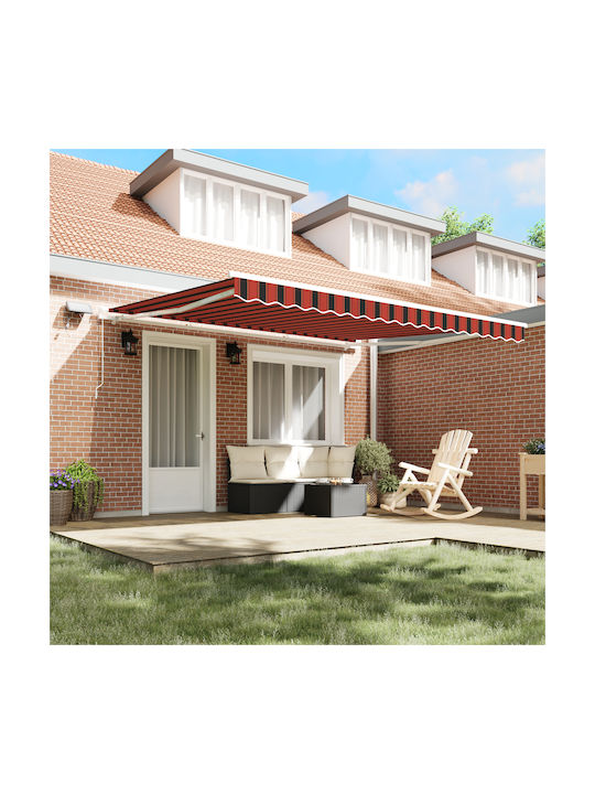 vidaXL Zelt Terrasse mit LEDs Orange 4x3.5m