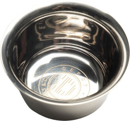 Depot Accessories No 735 Steel Metal Shaving Bowl Silver