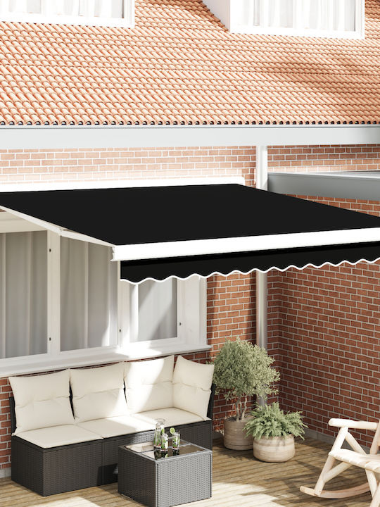 vidaXL Τέντα Βεράντας Μαύρη 3.5x2.5m
