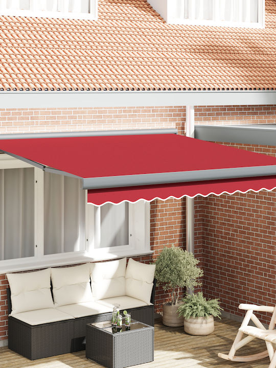 vidaXL Cort Terasă Roșu 3x2.5m