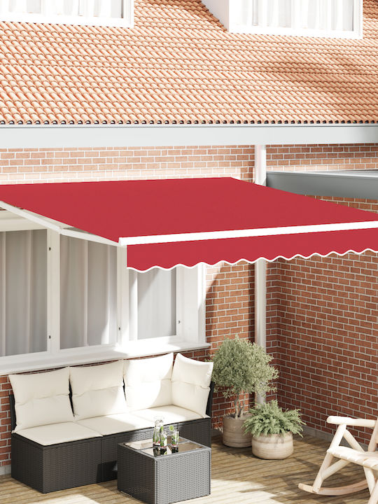 vidaXL Cort Terasă Roșu 3.5x2.5m