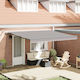 vidaXL Awning fabric Gray 3x4m