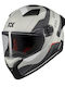 Axxis Fenix White/Grey Gloss Ork C2 Κράνος Μηχανής Full Face DOT / ECE 22.06 με Sunvisor
