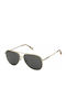 Zadig & Voltaire Men's Sunglasses with Gold Metal Frame and Gold Lens