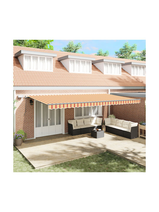 vidaXL Terrace Wall Tent with LED Light Yellow ...