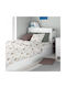 24home.gr Σετ Σεντόνια Μονά Βαμβακερά White-olive 160x240cm 2τμχ