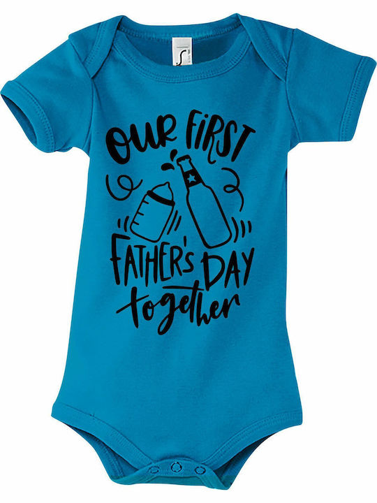 kirikoko Our First Father's Day Together Къс ръкав Aqua