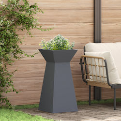 vidaXL Blumentopfständer Metall Grau 35cmx35cmx...