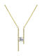 Brizzling Halskette aus Vergoldet Silber mit Diamant
