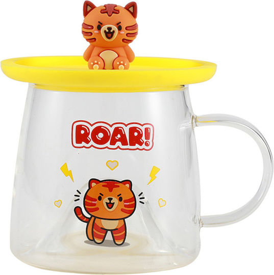 Total Gift Чаша Стъклен с Капак Прозрачна