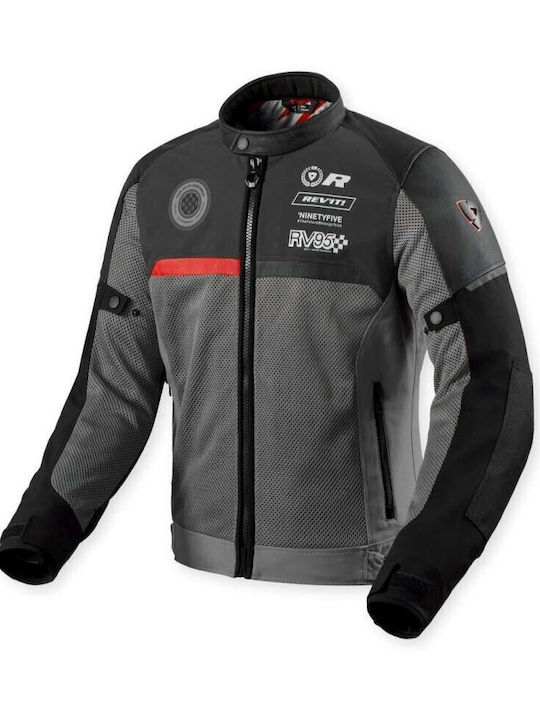 Rev'IT Swiftblade Καλοκαιρινό Ανδρικό Μπουφάν Μηχανής Softshell Black/Red