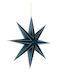 Christmas Hanging Foldable Star Blue Gold 30cm 157.001.0137.16