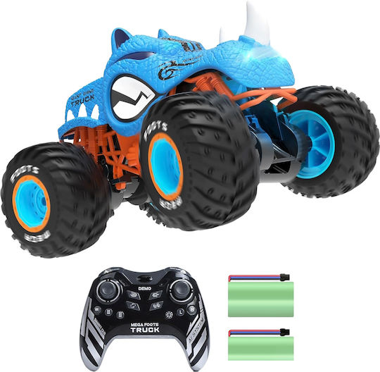 Mașină Teleghidate Rc 4wd 1:16 2.4 Ghz Monster Truck Stunt Car Rotire la 360 de grade Întoarceri la 180 de grade 20 Km/h Off-road Lumini Led Efect ceață Albastru